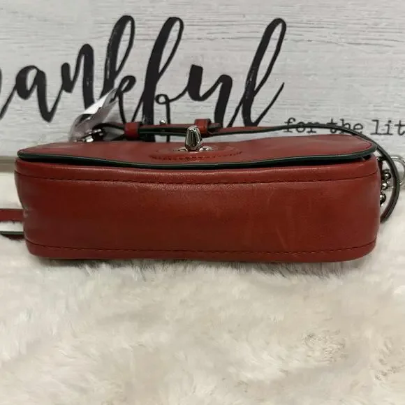 COACH Bleecker Penny Crossbody Bag Red Leather Turnlock NWT (Some Scuffing) - Picture 9 of 16